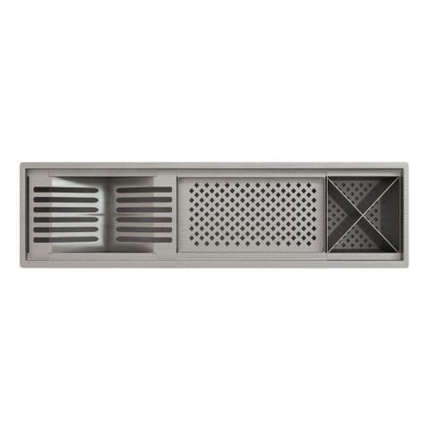 Canal Organizador Acetinado em Inox Calha Organizado