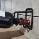 Ver mais imagens de 6 Mini Adega de Parede de Vinho Preta para 1 Garrafa de Vidro cada Espumante Cube