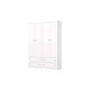 Ver imagem 6 de Quarto Infantil Completo Americano 2 Peças (1 G Roupa + 1 Cômoda) Qi59 Branco - Henn