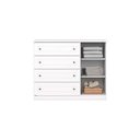 Ver imagem 5 de Quarto Infantil Completo Americano 2 Peças (1 G Roupa + 1 Cômoda) Qi59 Branco - Henn