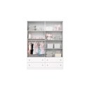 Ver imagem 4 de Quarto Infantil Completo Americano 2 Peças (1 G Roupa + 1 Cômoda) Qi59 Branco - Henn