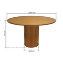Ver imagem 2 de Mesa de Jantar Capri 6 Lugares Redonda Laminado 150cm Amêndoa