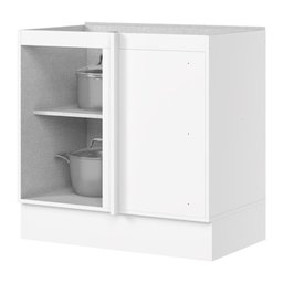 Balcão Canto Reto 01 Porta Americana Branco Hp - Henn - 2