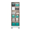 Ver imagem 7 de Armário Multiuso 56cm c/ Espelho 2 Portas 5 Prateleiras Br Cor:Branco