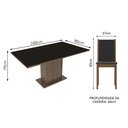 Ver imagem 3 de Conjunto Sala de Jantar Madesa Ohana Mesa Tampo de Madeira com 6 Cadeiras Rustic/Preto/Sintético Pre