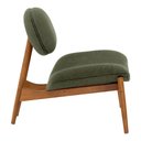 Ver imagem 4 de Poltrona Decorativa Yves Base Madeira Castanho Linho Verde - Nexta Casa