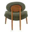 Ver imagem 6 de Poltrona Decorativa Yves Base Madeira Castanho Linho Verde - Nexta Casa