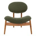 Ver imagem 5 de Poltrona Decorativa Yves Base Madeira Castanho Linho Verde - Nexta Casa