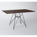 Ver imagem 4 de Conjunto De Mesa De Ferro Preto Tampo Amêndoa 120X75 4 Cadeiras Ferro Preta Assento Bra