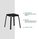 Ver imagem 3 de Conjunto 4 Banquetas Napa 1748 Carraro - Preto