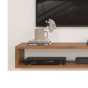 Ver imagem 4 de Painel para Tv até 50 Polegadas 2 Prateleiras Nando Dj Móveis Freijó/off White