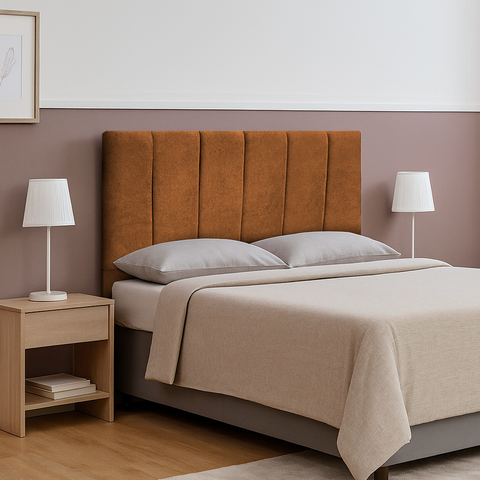 Cabeceira Casal 1,60cm Queen Laura Suede:Terra Cota