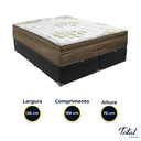Ver imagem 3 de Cama Box Baú Bipartido Casal Preto e Colchão Gold Ultragel Molas Ensacadas Ortobom