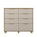Ver imagem 5 de Cômoda para Quarto 8 Gavetas 121cm Dubai Intense Nature Fendi Marrom