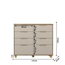 Ver imagem 3 de Cômoda para Quarto 8 Gavetas 121cm Dubai Intense Nature Fendi Marrom