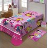 Manta Jolitex Ternille Solteiro Disney Infantil - UN - Rosa e Amigas pricesas - 1
