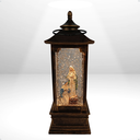 Ver imagem 3 de Luminária Lanterna Sagrada Familia Enfeite Natalino Musical 28cm Usb