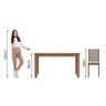 Conjunto Sala de Jantar Madesa Miriam Mesa Tampo de Madeira com 6 Cadeiras Rustic/Crema/Pérola Cor:R - 8