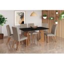 Ver imagem 3 de Cadeira Estofada Mesa de Jantar Gaia Canela Boucle Marron