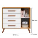 Ver imagem 5 de Quarto Bebê Infantil Q Encanto Berço Vira Cama e Comoda Sapateira 1 Portas 4 Gavetas Retrô Qmovi
