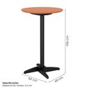 Ver imagem 3 de Mesa Alta Bistro Redonda 106 Cm 390ebn Marjori - Ebano Natural
