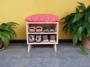 Ver imagem 3 de Sapateira madeira Puff mandala red