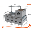 Ver imagem 2 de Parrilla para Bancada 74x45 com Grelha Argentina