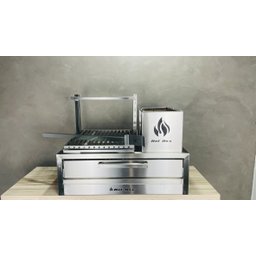 Parrilla para Bancada 74x45 com Grelha Argentina - 3