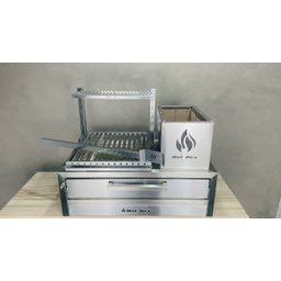 Parrilla para Bancada 74x45 com Grelha Argentina - 4
