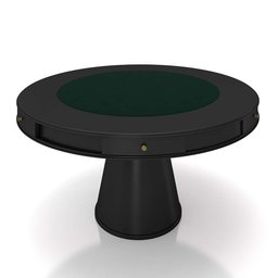 Conjunto Mesa de Jogos Carteado Bellagio Tampo Reversível e 6 Cadeiras Madeira Poker Base Cone Pu Nu - 2