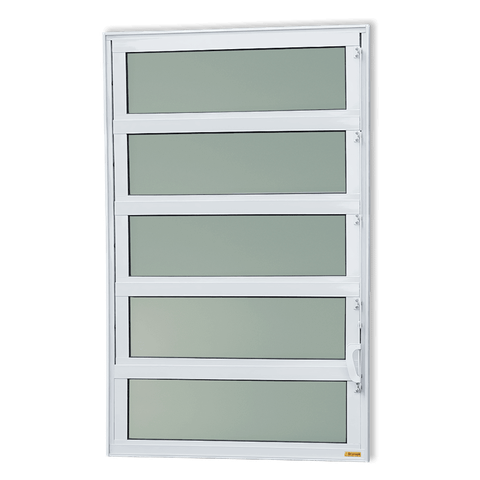 Vitrô Alumínio Branco Basculante 5v Maxx