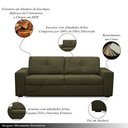 Ver imagem 3 de Sofá Decorativo Mendes 2 Lugares Sala de Estar 150cm Pés em Madeira Couro Fendi G88 - Gran Belo