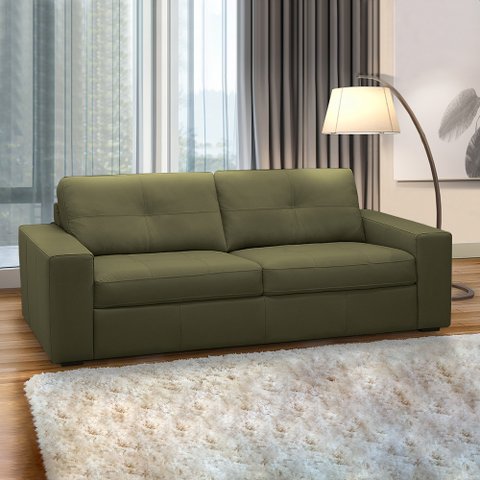 Sofá Decorativo Mendes 2 Lugares Sala de Estar 150cm Pés em Madeira Couro Fendi G88 - Gran Belo
