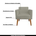Ver imagem 7 de Conjunto Namoradeira e 2 Poltronas Decorativas Isabella Pés Palito Madeira Suede Nude - Gran Belo