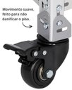 Ver imagem 6 de Rodinha Rodízio para Encaixe em Estante em Aço 4 Pçs com e sem Trava até 200kg Total Encaixe Simples