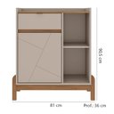 Ver imagem 2 de Aparador Bar Bari 01 Porta 01 Gaveta Off White Cedro Casa D