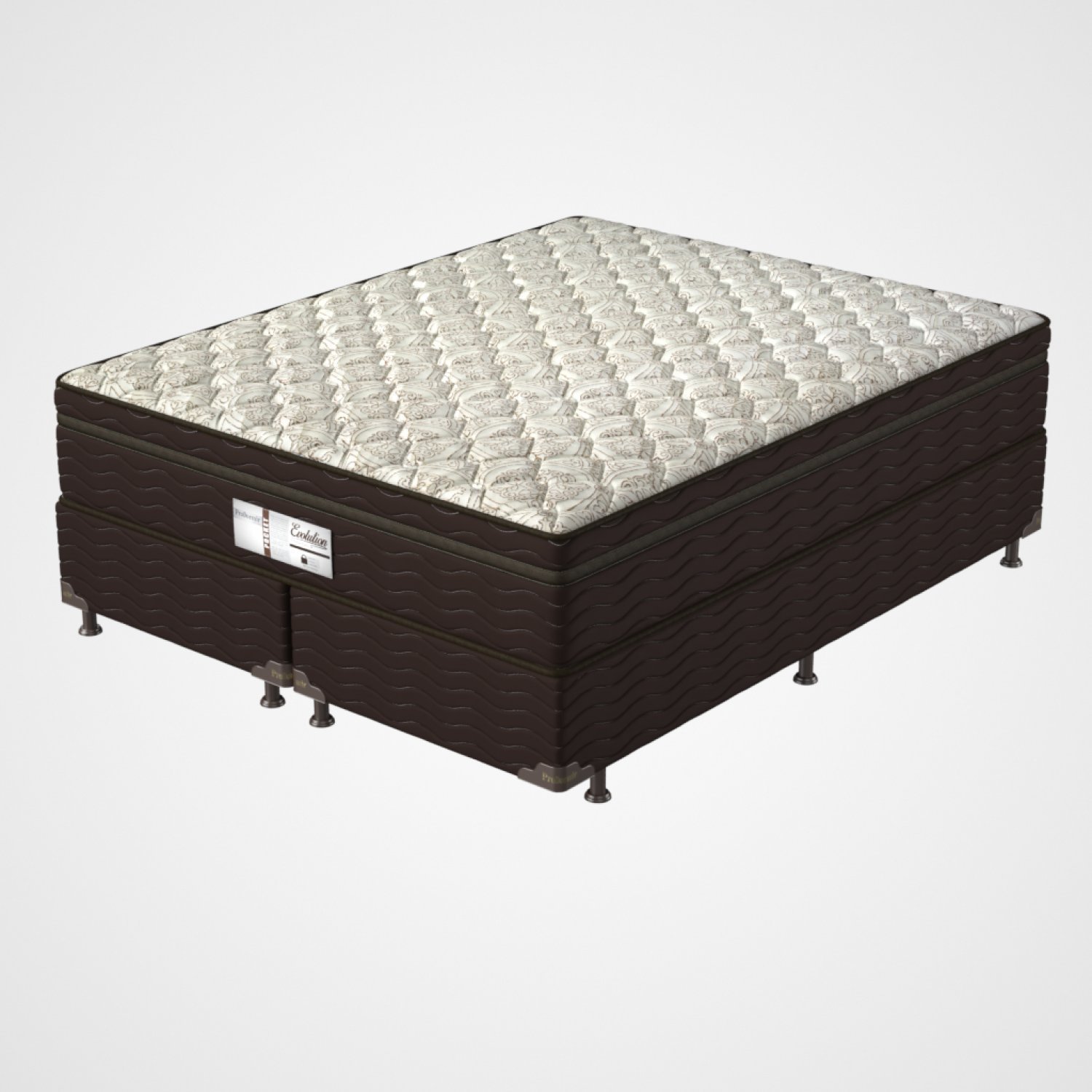 Cama Box Queen Prodormir Evolution PLW Euro 54x198x158cm Prodormir em Eucalipto Marrom