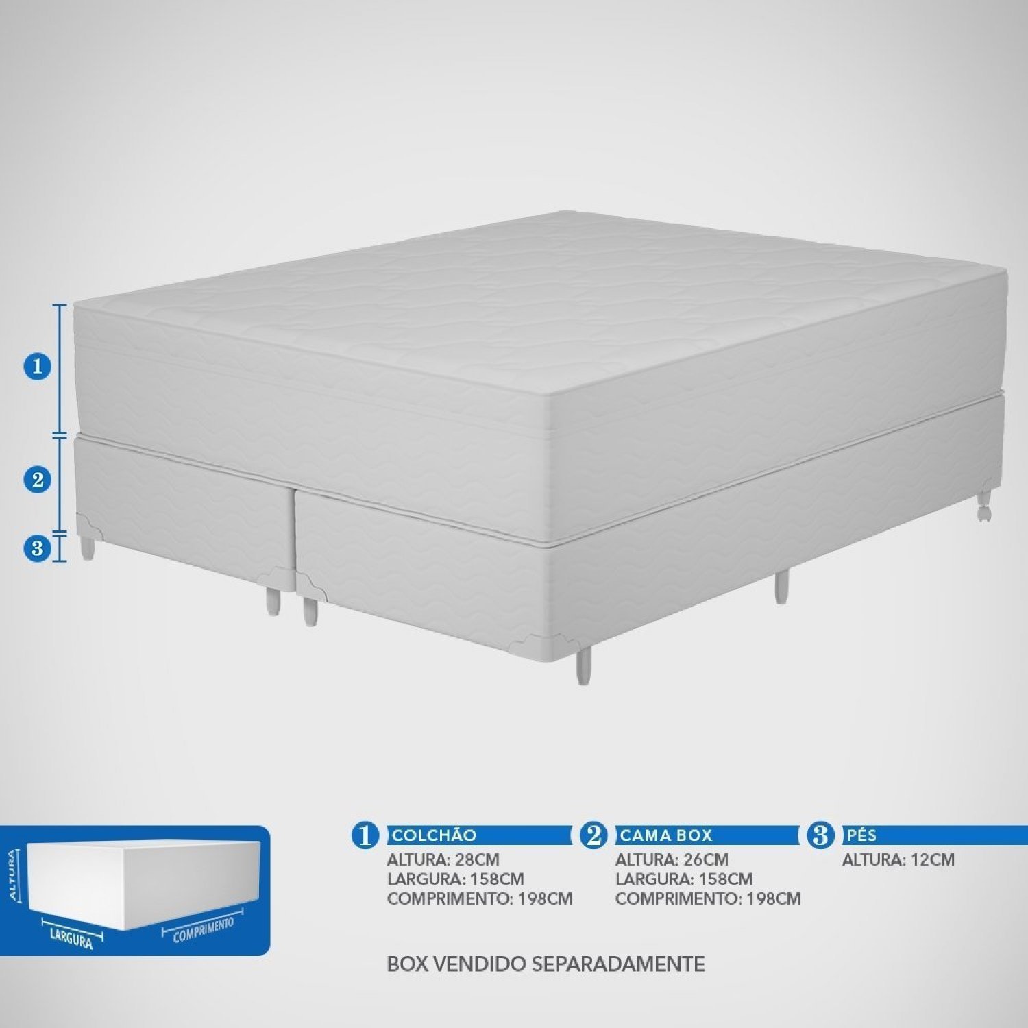 Cama Box Queen Prodormir Evolution PLW Euro 54x198x158cm Prodormir em Eucalipto Marrom