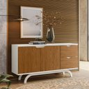 Ver imagem 1 de Balcão Buffet Aparador 100% MDF 2 Portas 2 Gavetas 150cm Vicenza