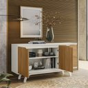 Ver imagem 4 de Balcão Buffet Aparador 100% MDF 2 Portas 2 Gavetas 150cm Vicenza