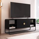 Ver imagem 1 de Rack 150cm 2 Portas Orgânico Pé Metal Luna Artesano