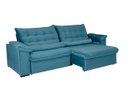 Ver imagem 2 de Sofá Retrátil e Reclinável 230 cm Oriental Veludo Azul Turquesa Chamby Móveis