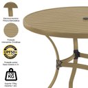 Ver imagem 4 de Mesa Roma com Tampo Ripado 80 cm Alumínio Cozinha, Edícula, Piscina