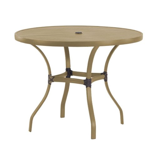 Mesa Roma com Tampo Ripado 80 cm Alumínio Cozinha, Edícula, Piscina