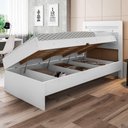 Ver imagem 1 de Cama Baú Solteiro Larissa 4 Repartições Branco