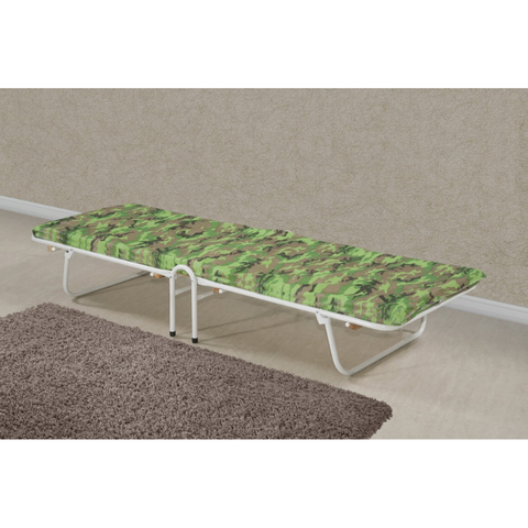 Cama Dobrável Solteiro com Colchão para Visitas Camping Estrutura em Aço