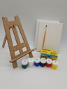 Ver imagem 2 de Kit Pintura Infantil Mini Cavalete Tintas Telas Pincel Presente Dia Das Crianças Amor Lindo