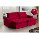Ver imagem 1 de Sofá Londres 5 Lugares 2,50cm- de Casa Décor Estofados Cor:Vermelho:Vermelho