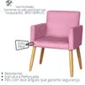 Poltrona Decorativa para Sala Confortável Reforçada Pés Madeira - 3