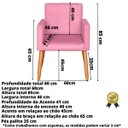 Ver imagem 2 de Poltrona Decorativa para Sala Confortável Reforçada Pés Madeira
